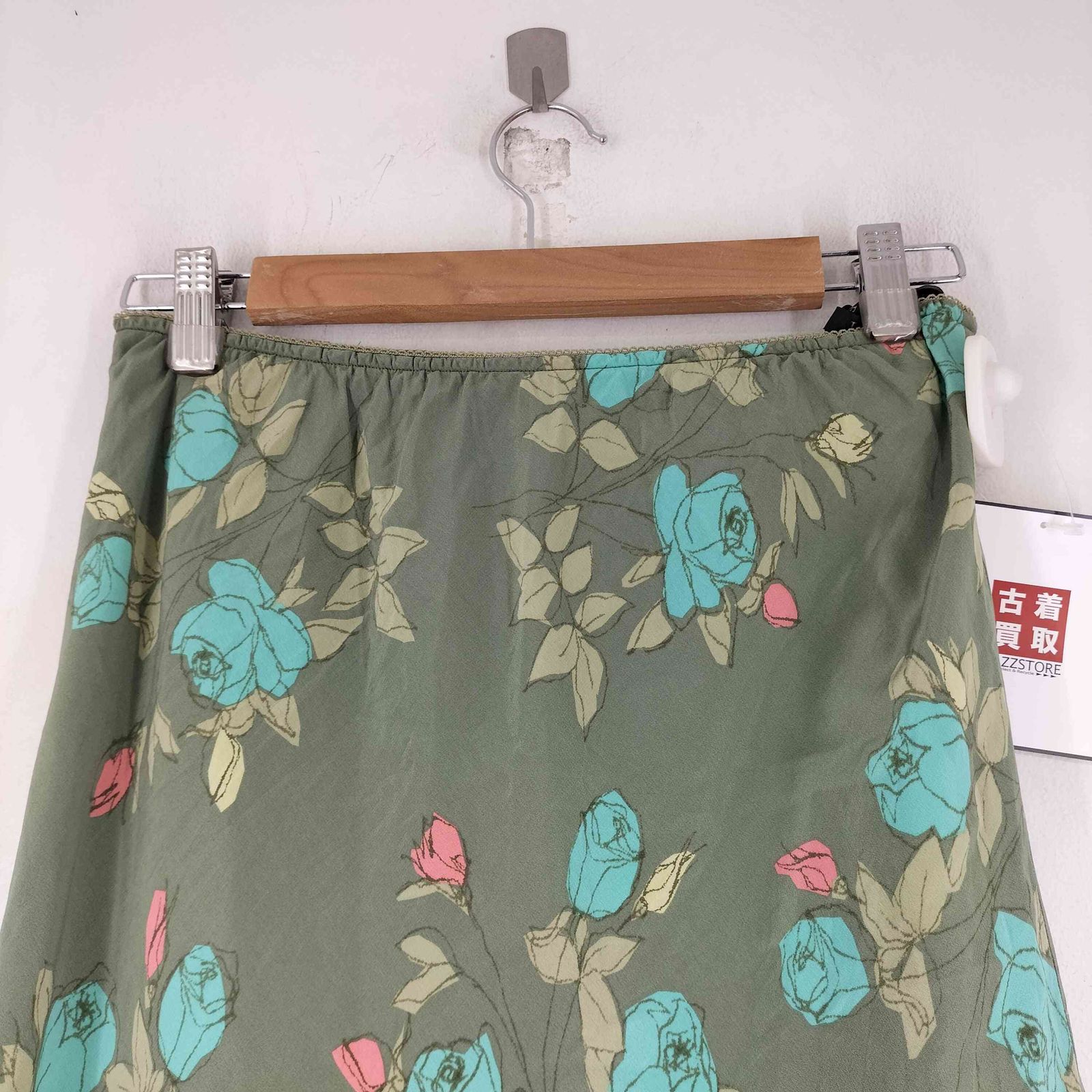 ローラアシュレイ LAURA ASHLEY 花柄 シルクスカート レディース