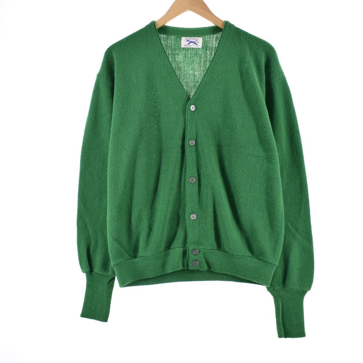 70s JCpenney アクリルカーディガン　Lサイズ 古着 70年代 ジェイシーペニー J.C.Penney THE FOX Sweater