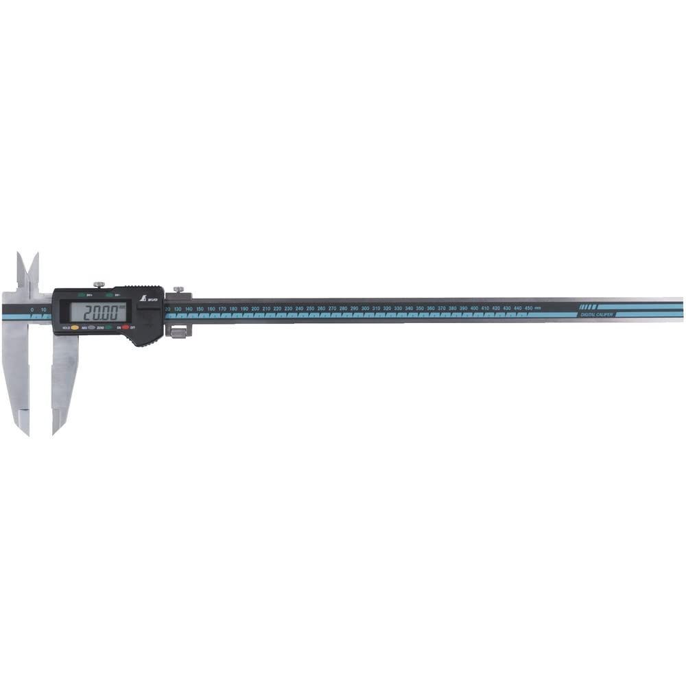 Size:450mm シンワ測定(Shinwa Sokutei) デジタルノギス 大文字 450mm ホールド機能付き 19986