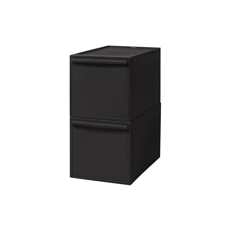 ライクイット like-it 収納ボックス クローゼットシステム 引出し L 2個組 オールブラック CS-D3 2P 奥行き52cm 衣装ケース 衣類収納 届いてすぐに使える 累計販売数270万台突破