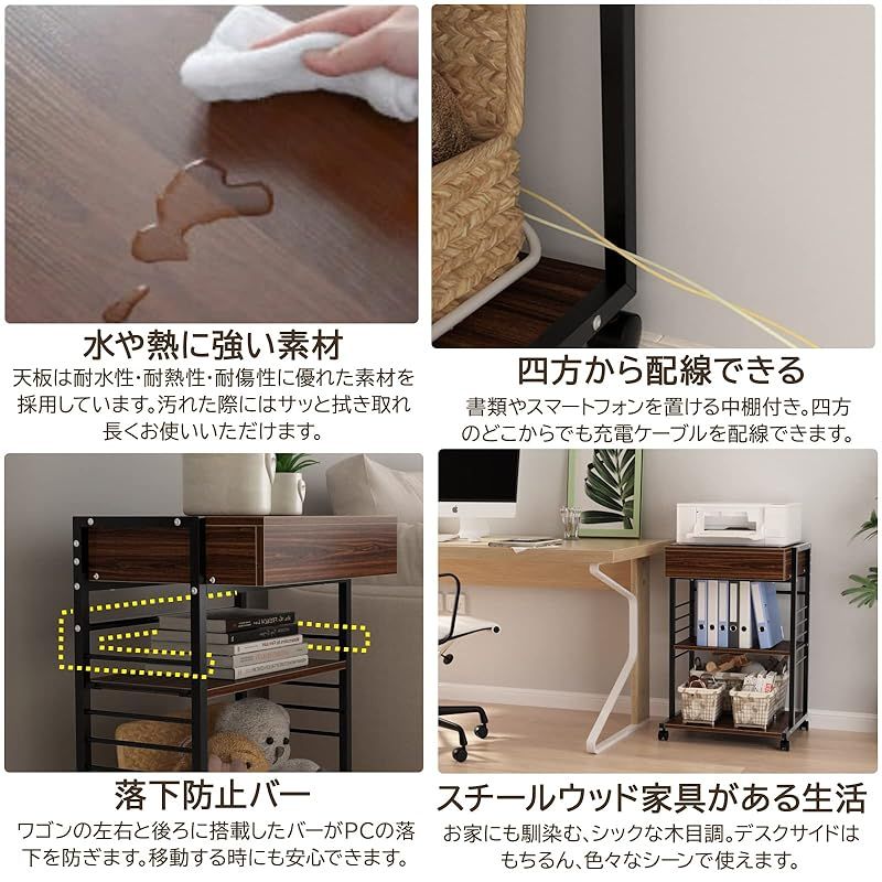 総耐荷重60kg パソコンワゴン