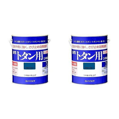 ＫＡＮＳＡＩ カンペ 油性トタン用３Ｌスカイブルー 2缶セット