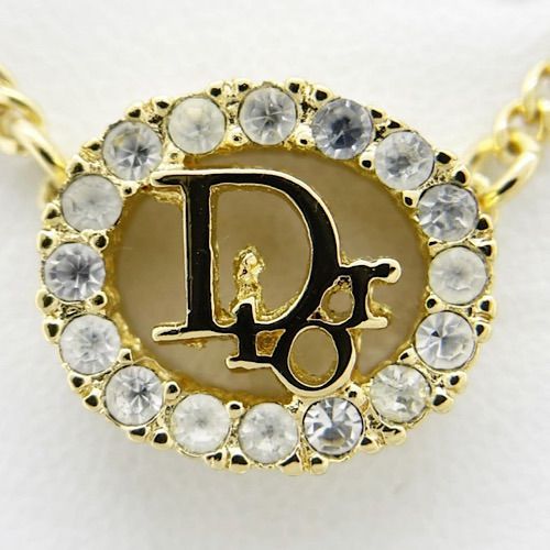 Christian Dior ディオール ネックレス ストーン ゴールド 極美品