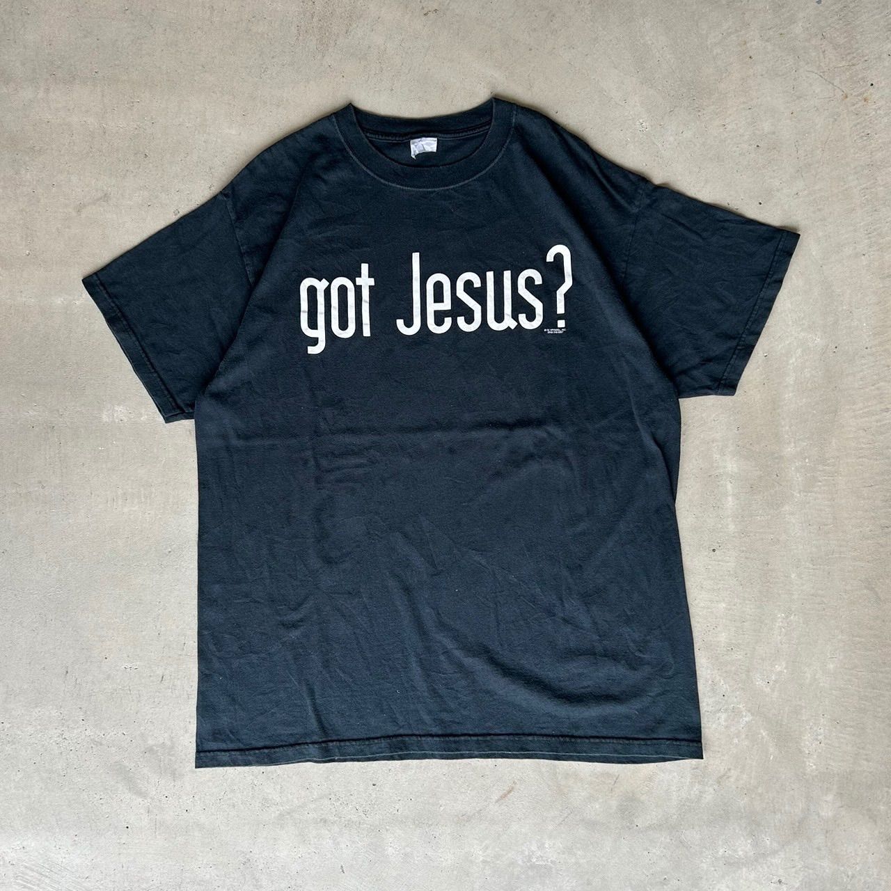 00s got Jesus? vintage ビンテージ　ヴィンテージ　古着　パロディ　フェード