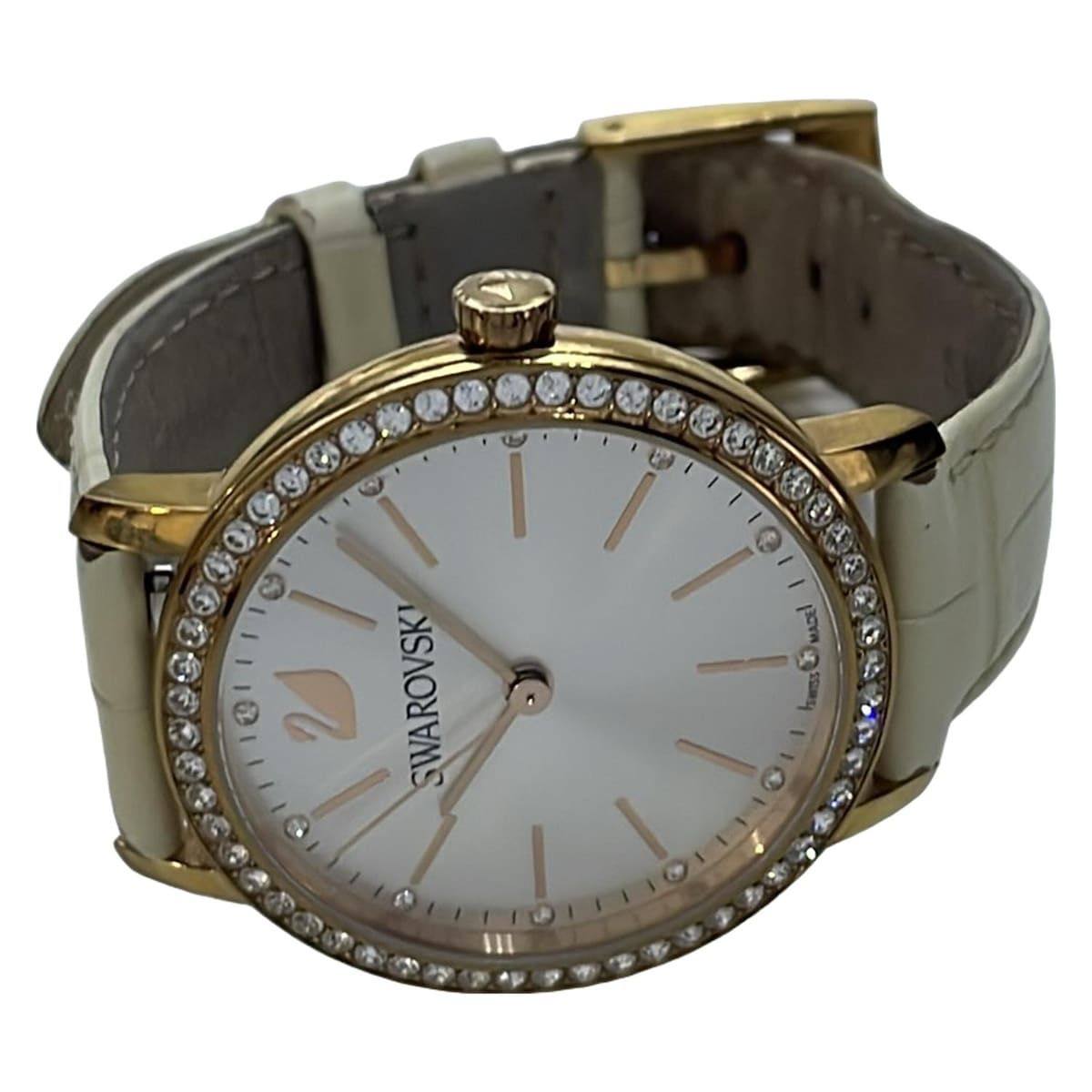 SWAROVSKI スワロフスキー 腕時計 - レディース スワロフスキークリスタルベゼル シルバー