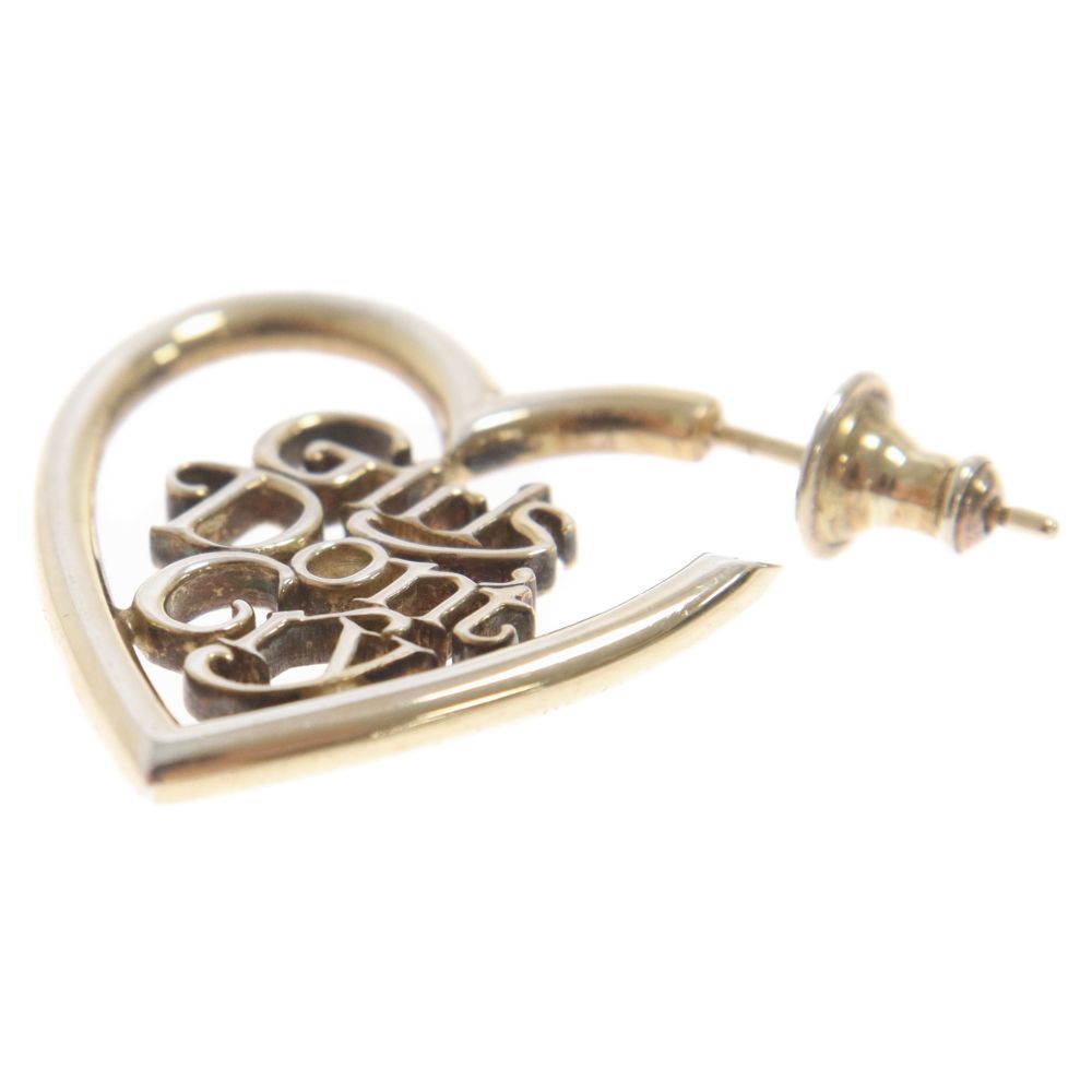 ガールズドントクライ× キャリアリング ロゴピアス ゴールド 片耳用 CAREERING - 【片耳用】GIRLS DON'T CRY - コラボハートピアス