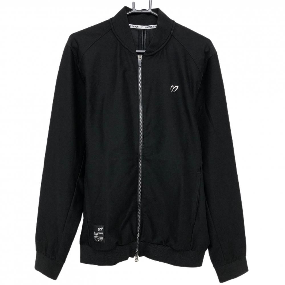 超美品】マスターバニー ジャケットブルゾン 黒 バックロゴ ストレッチ