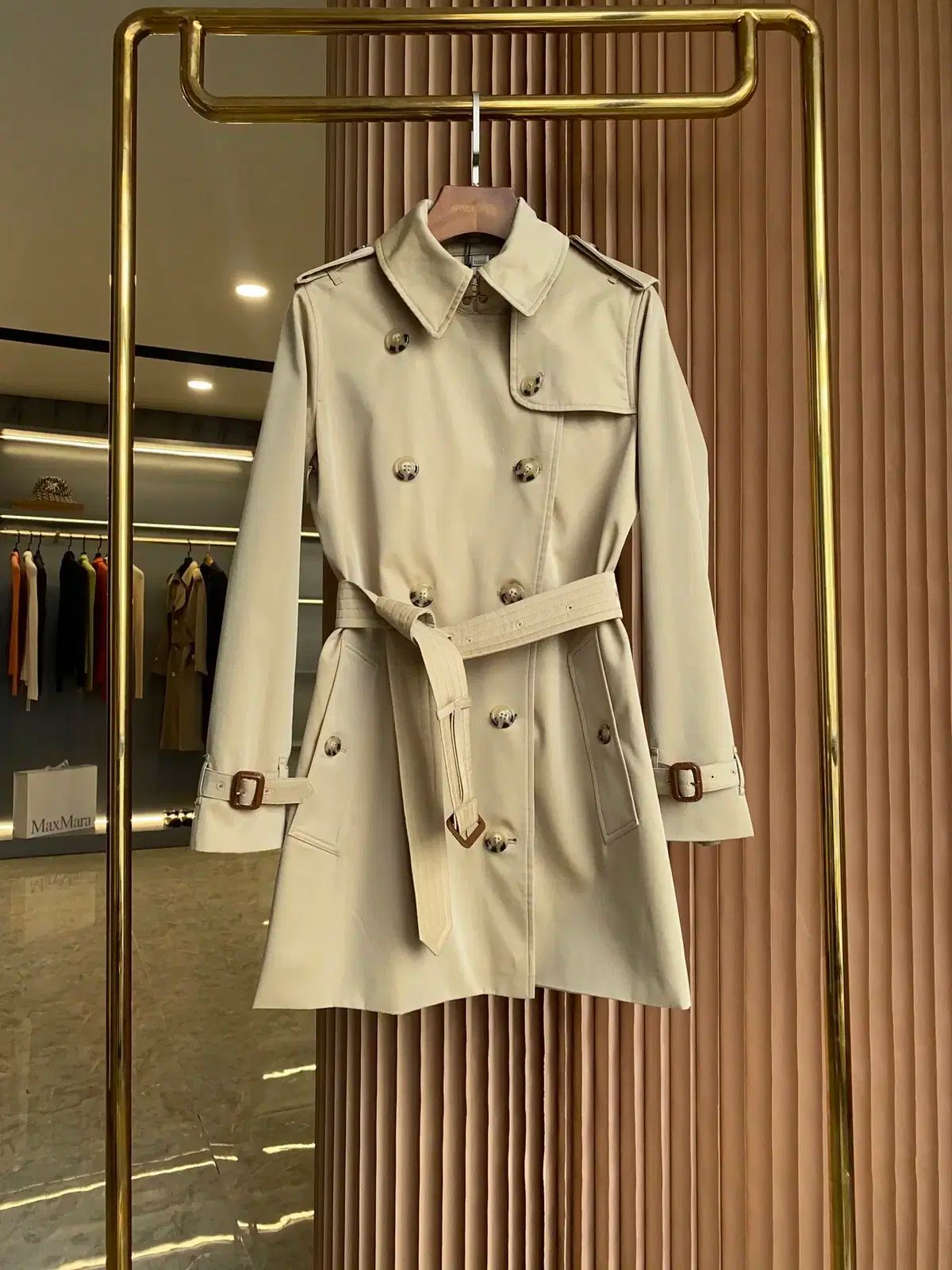 BURBERRY バーバリー レディース コットン ブレンド トレンチコート