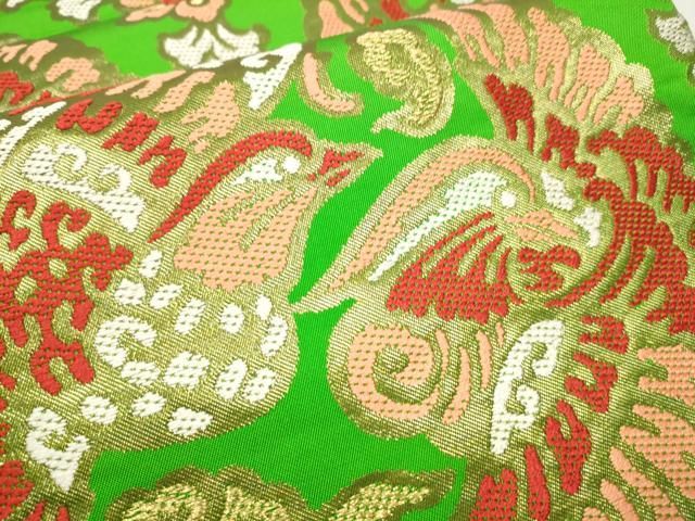 平和屋着物○西陣 川島織物 六通柄 本袋帯 鳳凰花文 金糸 正絹