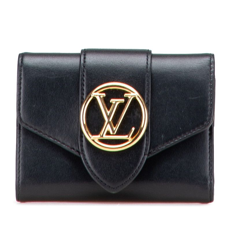 保存袋付✨ルイヴィトン ポンヌフ LV コンパクト キャンバス レザー LOUIS VUITTON ルイヴィトン 三つ折り財布 ポルトフォイユ・LV