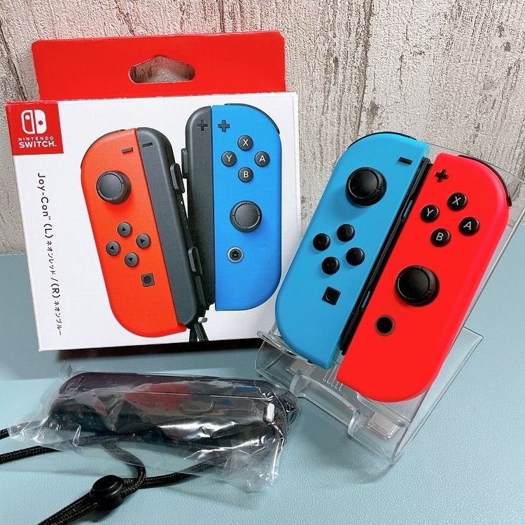美品 人気カラー ブルー レッドSwitch 左右セットジョイコンJoy-Con  