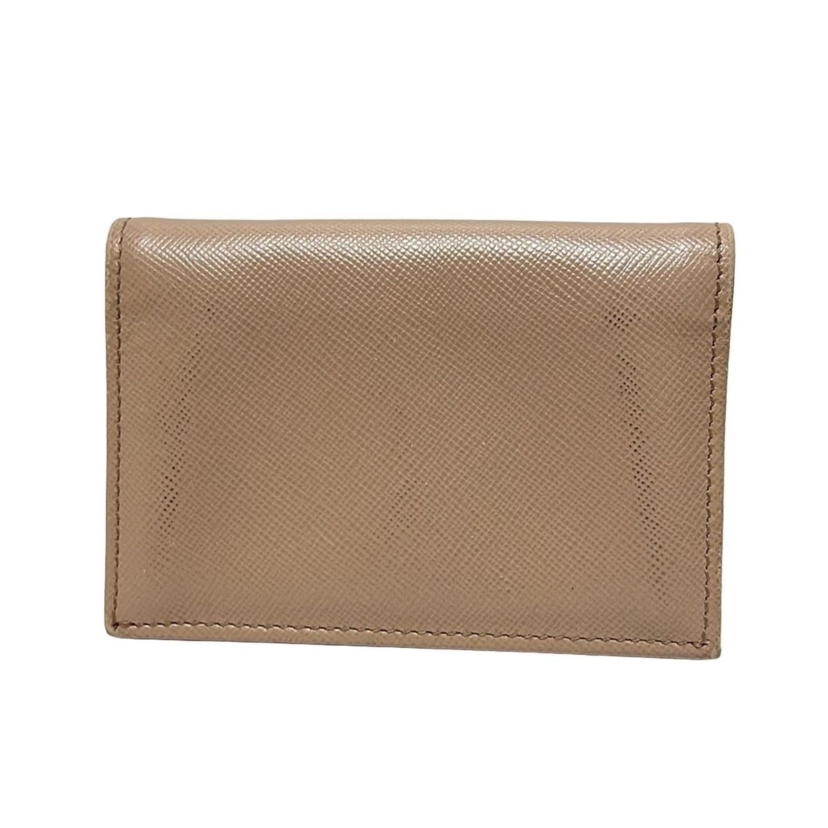 PRADA プラダ 名刺入れ ベージュ PRADA(プラダ) 名刺入れ - 1M0945 ベージュ レザー - メルカリ