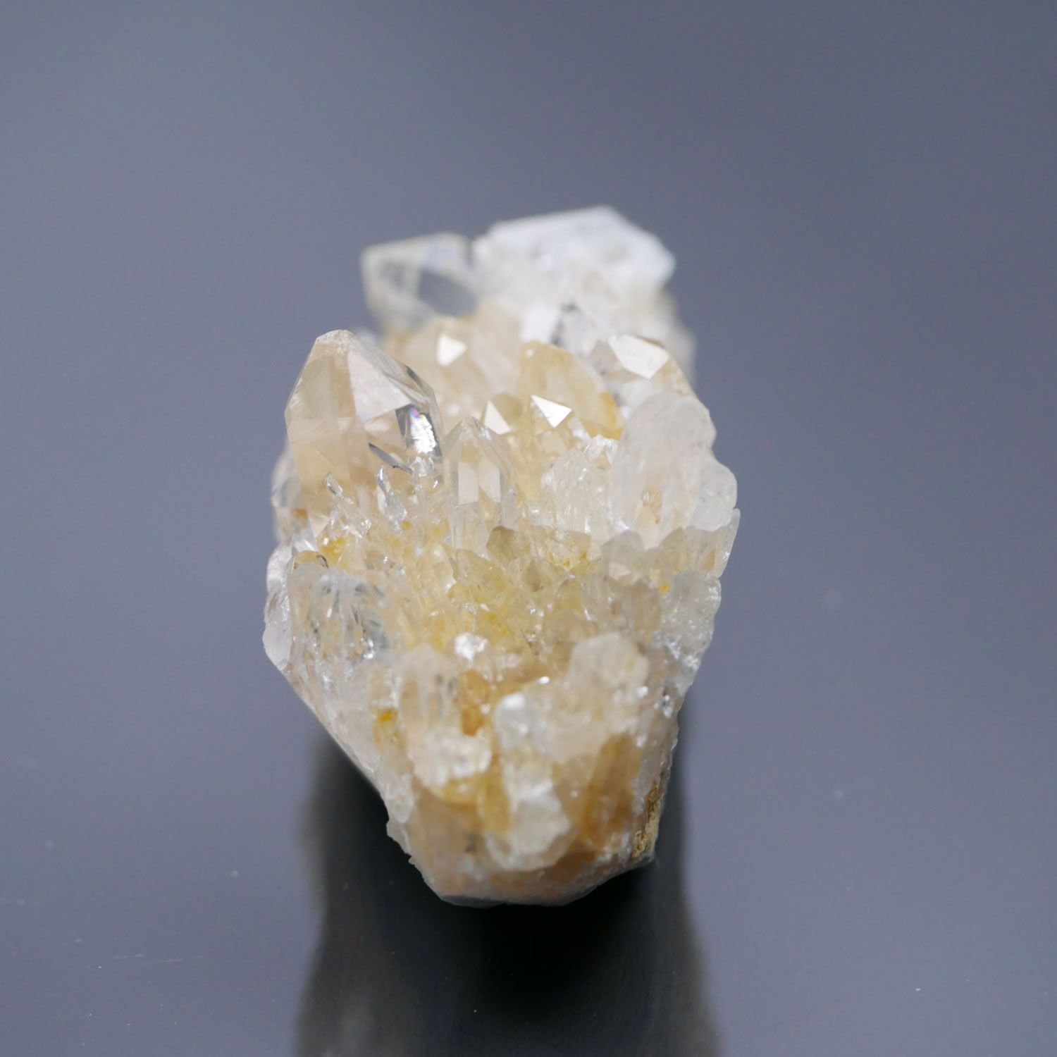 四川省産 菊花水晶 クラスター 1点物 約63g（天然シトリン内包