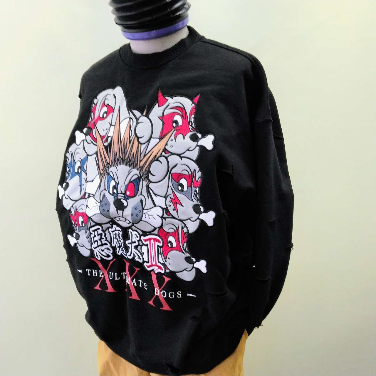 ガルフィー GALFY コグレトレーナー ダメージ加工 黒 サイズ L（中型犬 