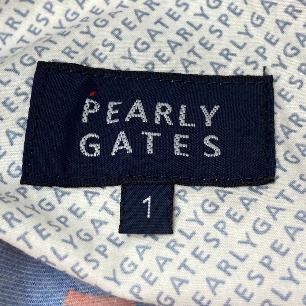 サイズ：1 PEARLY GATES パーリーゲイツ  ストレッチスカート ロゴ×ハート柄 ブルー系 [240101469984] ゴルフウェア レディース ストスト サイズ：1 PEARLY GATES パーリーゲイツ ストレッチスカート