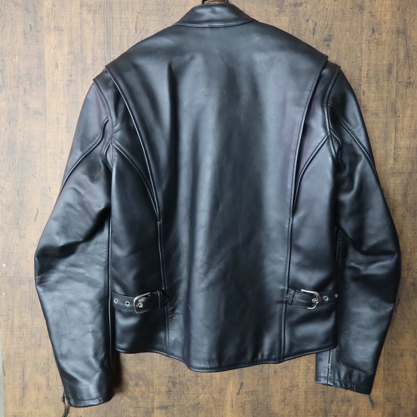 KADOYA K'S PRODUCT ブラック シングルライダースジャケット 革ジャン 襟付きシングル レザージャケット｜カドヤ公式