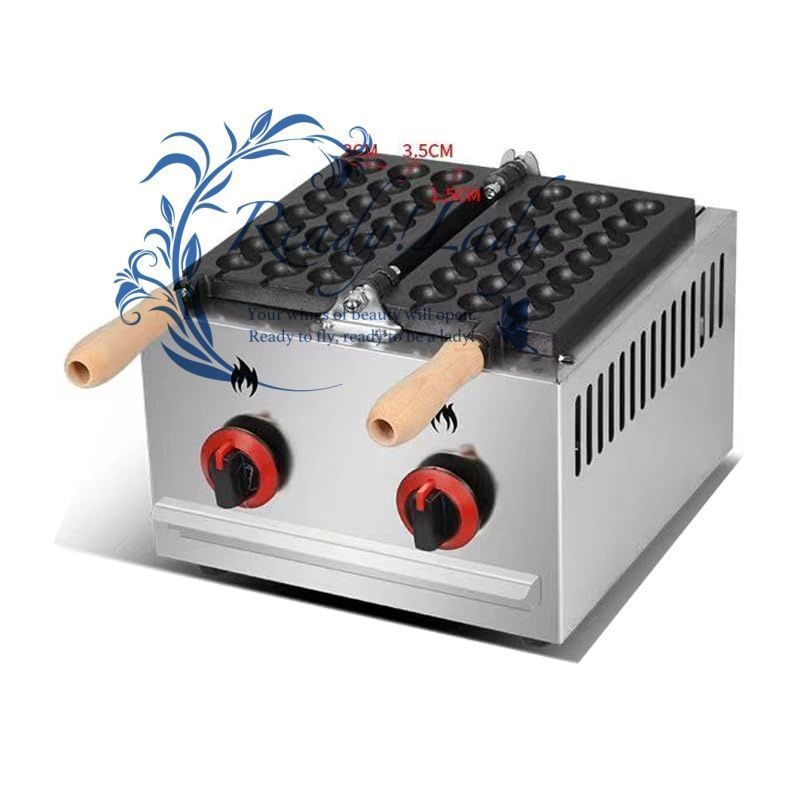 バブル串ワッフルボールマシン サーモスタット制御機能付き 5分以内にワッフル 家庭用キッチンスナックル串 ガス串焼き機