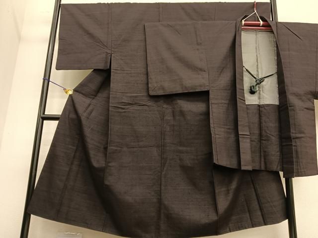 平和屋着物●男性 紬 アンサンブル 霞文 正絹 BAAT6632hv