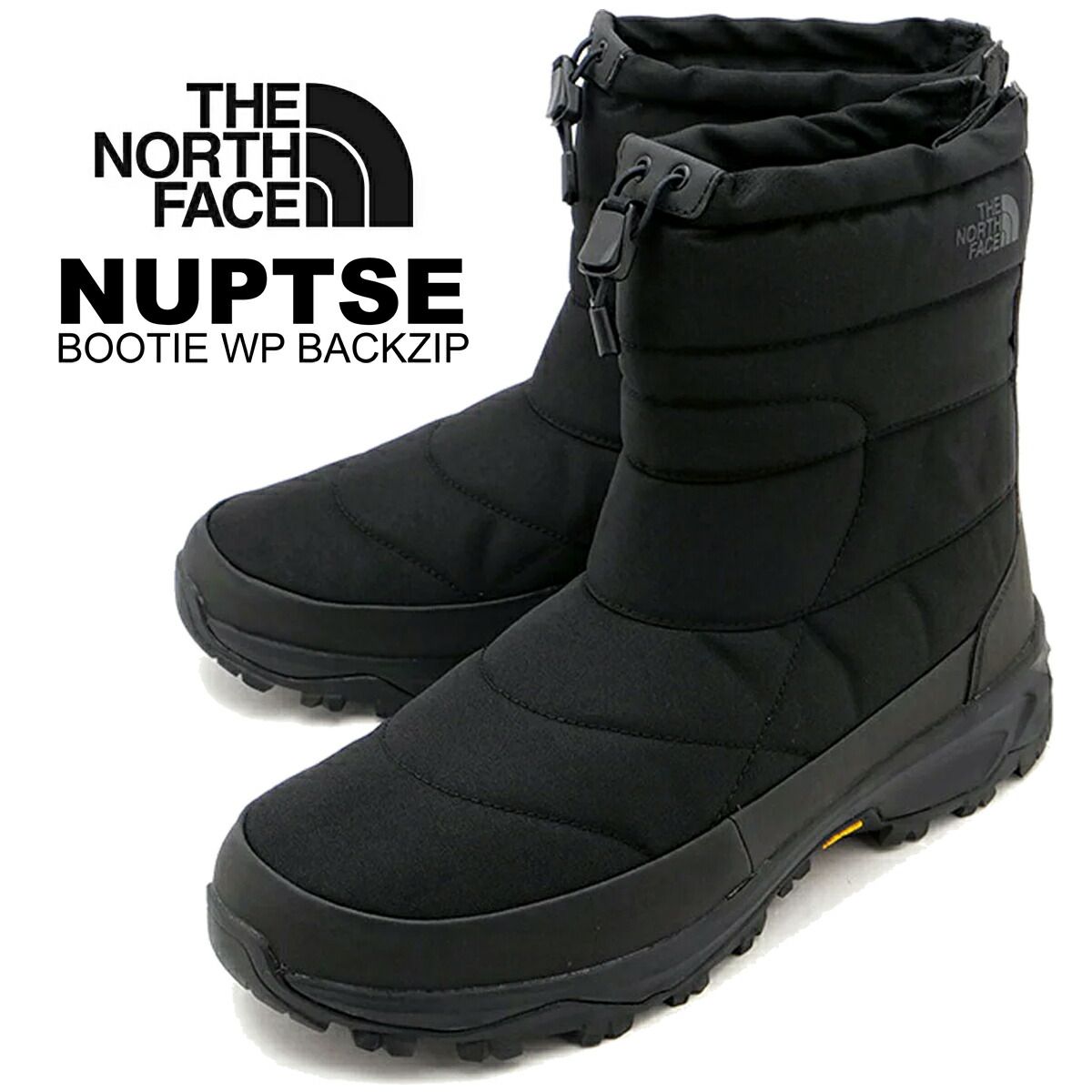ザ ノース フェイス ヌプシ ブーティー WP バックジップ ブラック THE NORTH FACE NUPTSE BOOTIE WP BACKZIP TNF BLACK|TNF BLACK nf52577-kk