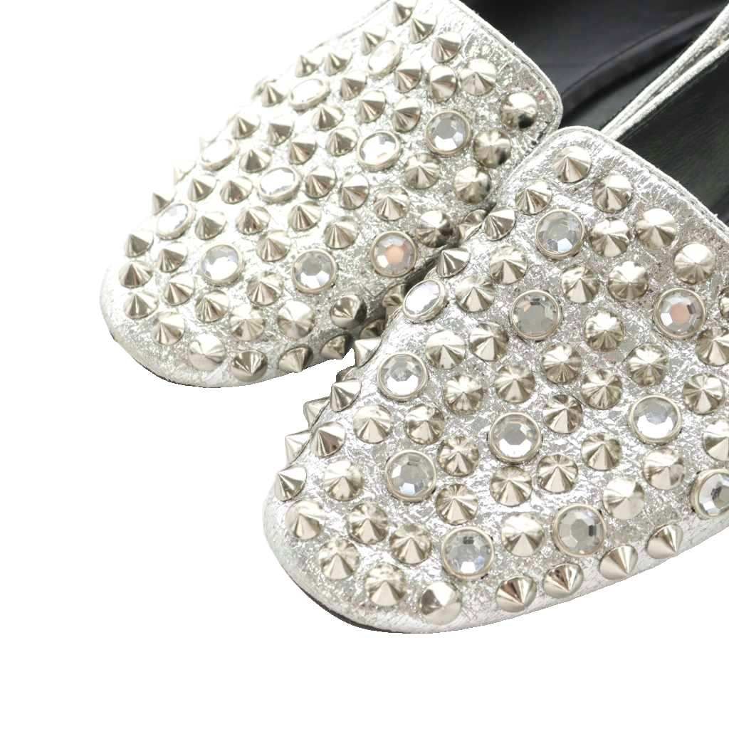 staccato jeremyscottシルバー スタッズ　フラットジュース staccato jeremyscottシルバー スタッズ フラットジュース
