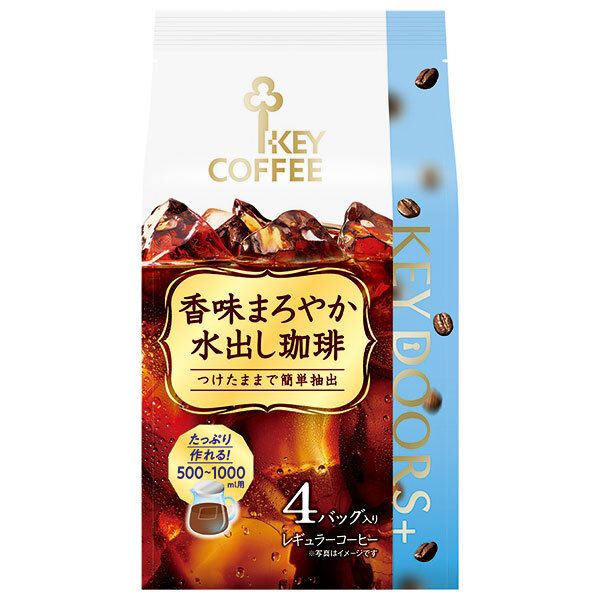 キーコーヒー KEY DOORS 香味まろやか水出し珈琲 4P×6袋入× 2ケース ｜ レギュラーコーヒー 珈琲 アイスコーヒー