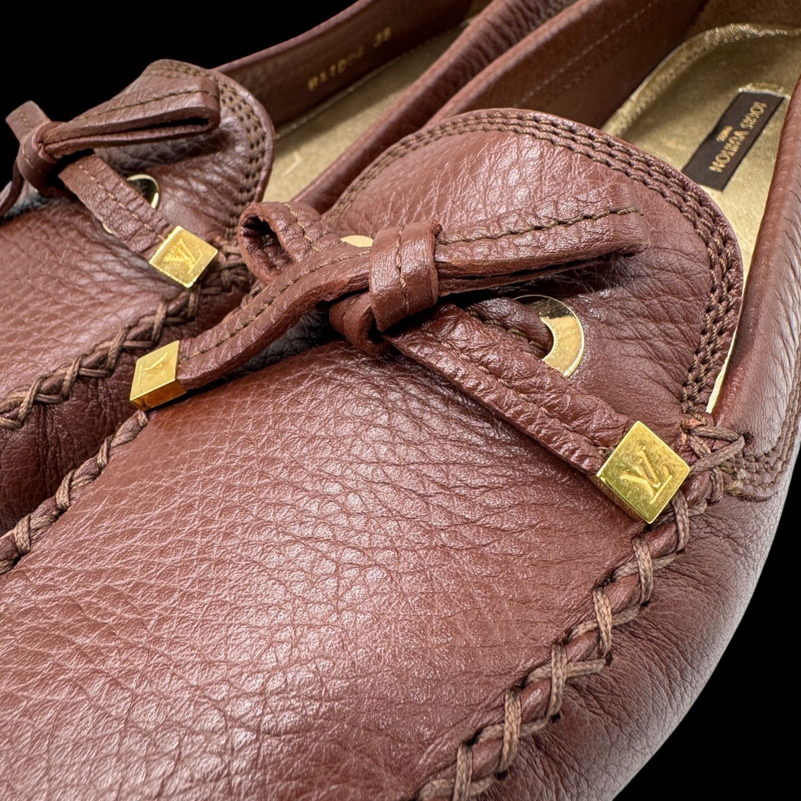 美品 LOUIS VUITTON ルイヴィトン レザー ローファー 靴