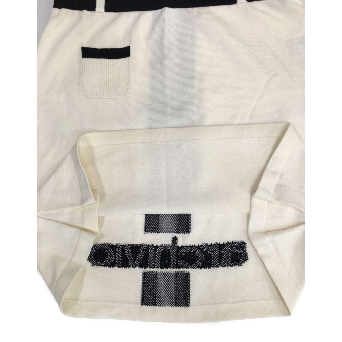 archivio - coco 中古 アルチビオ archivio レディース スカート 38(M) 白 ホワイト ニット ロゴ archivio - coco 中古 アルチビオ archivio レディース スカート