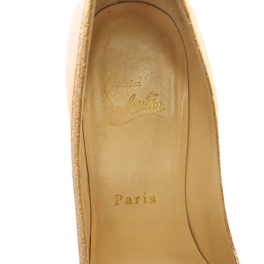 クリスチャンルブタン Christian louboutin パンプス レザー ポインテッドトゥ ピンヒール ラメ 36.5 23.5cm ピンク XZ GY11 WWW_OLIVIERBERNSTEIN_COM