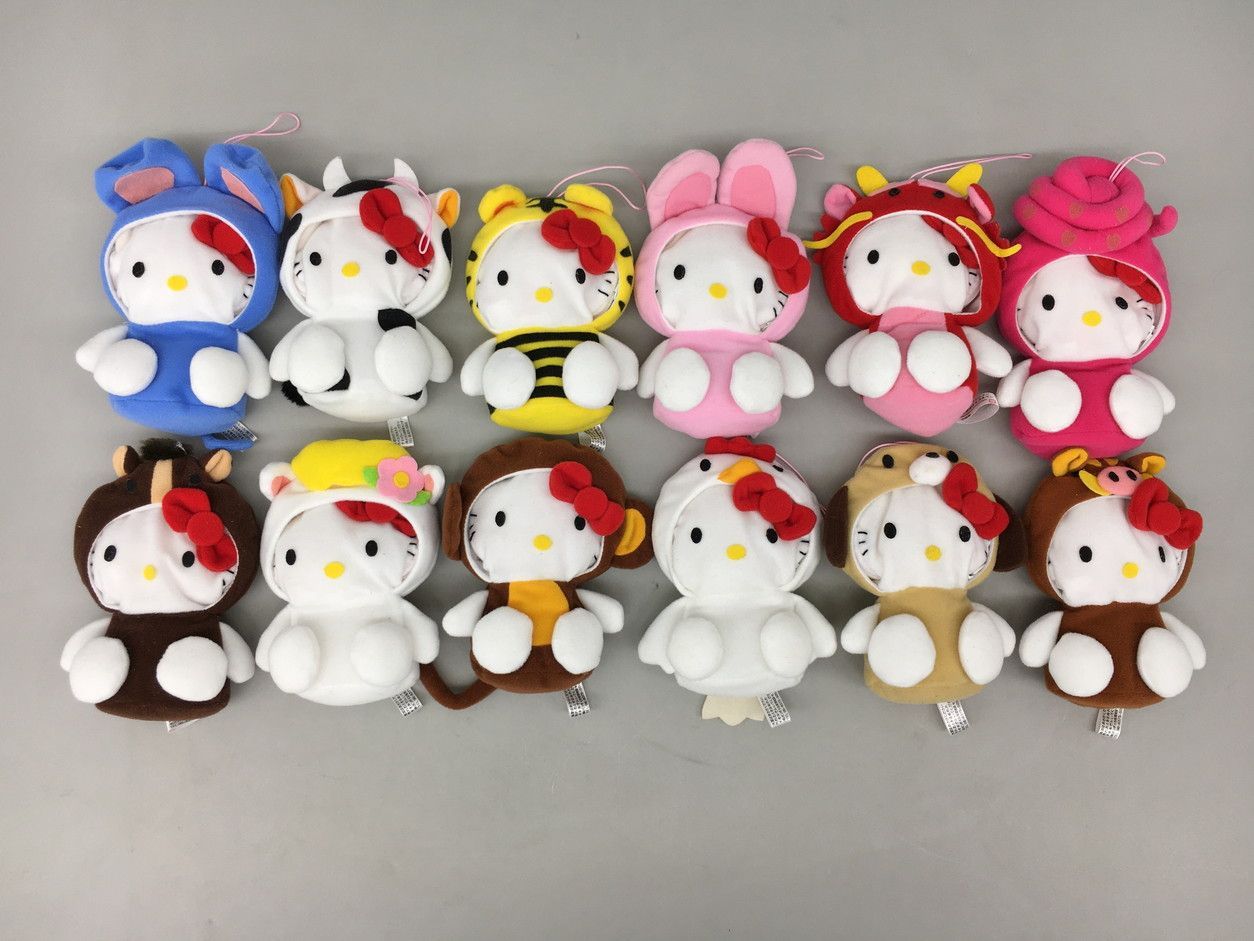 BANDAI ぬいぐるみ 十二支変身はろうきてぃ 変身ミニクッション セット き 長期保管 ハローキティ サンリオ