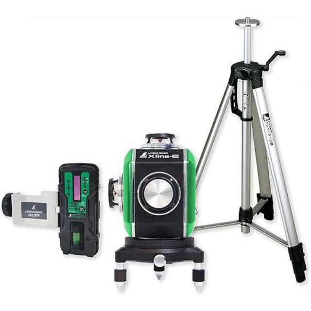 シンワ測定 レーザーロボ X line-E グリーン 受光器 三脚セット 71620