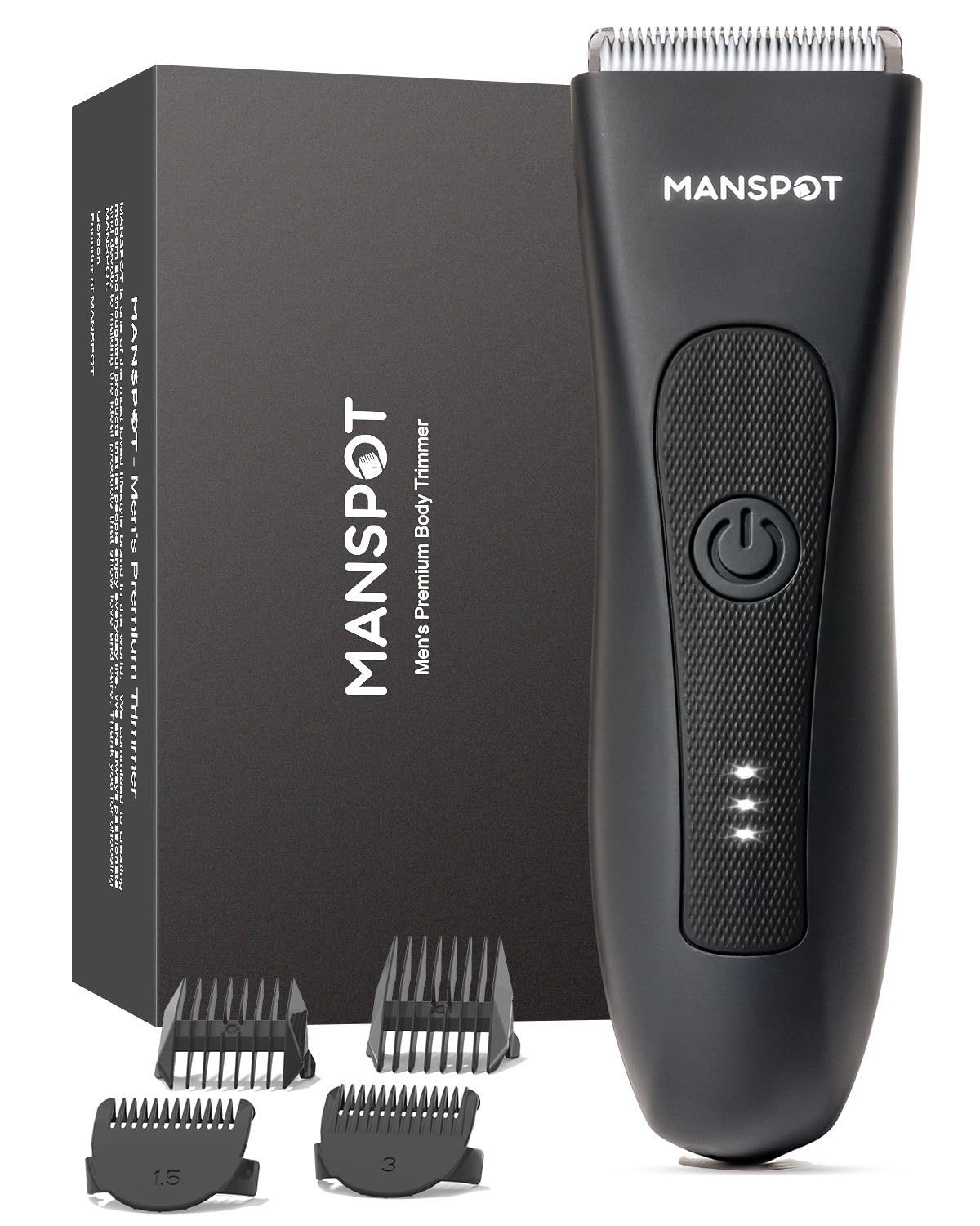 MANSPOT Groin Hair Trimmer for Men Electric Ball Trimmer|Shaver Replaceable Ceramic Blade Heads Waterproof Wet|Dry Groin - Bod