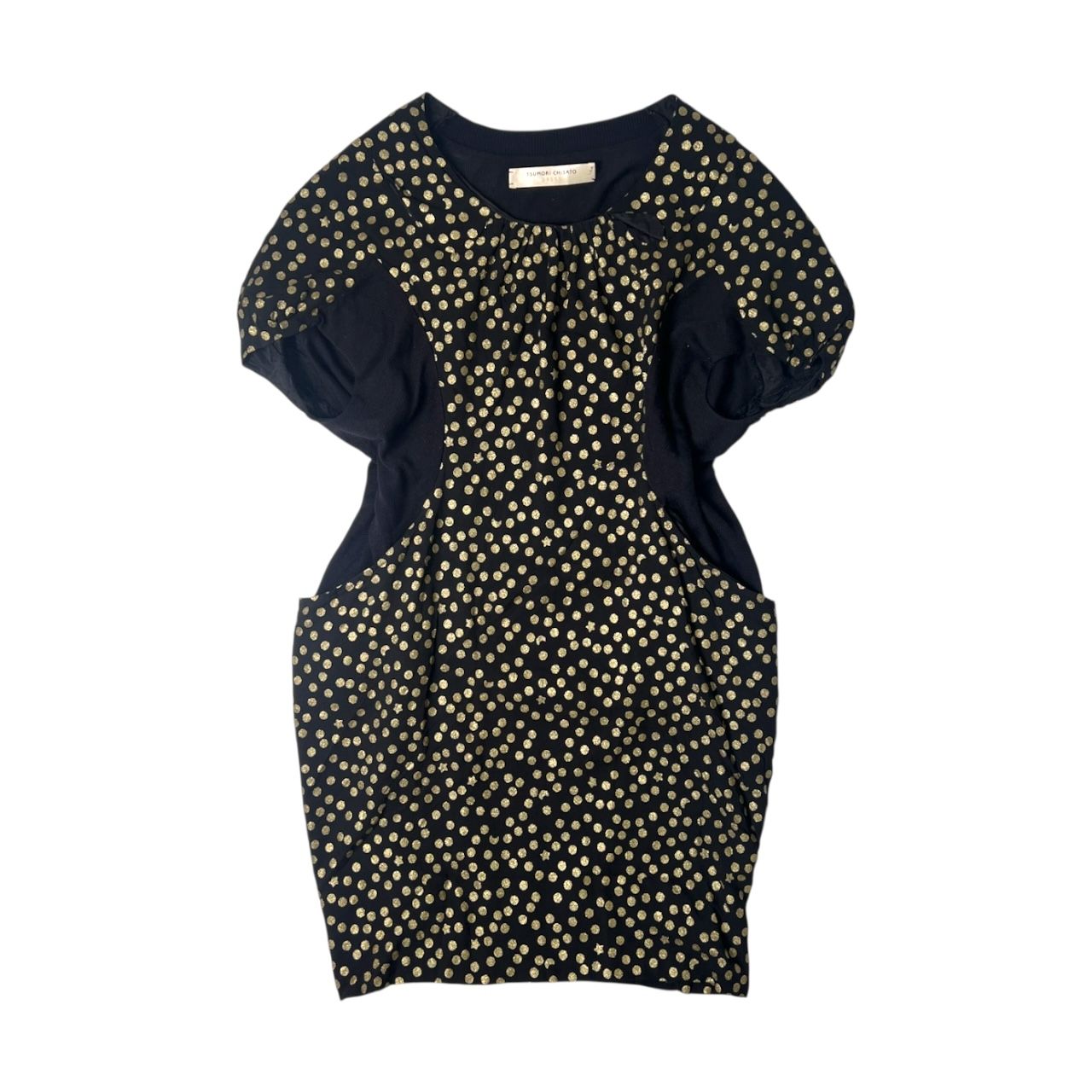 ツモリチサト 水玉ワンピース シルク100 TSUMORI CHISATO dress