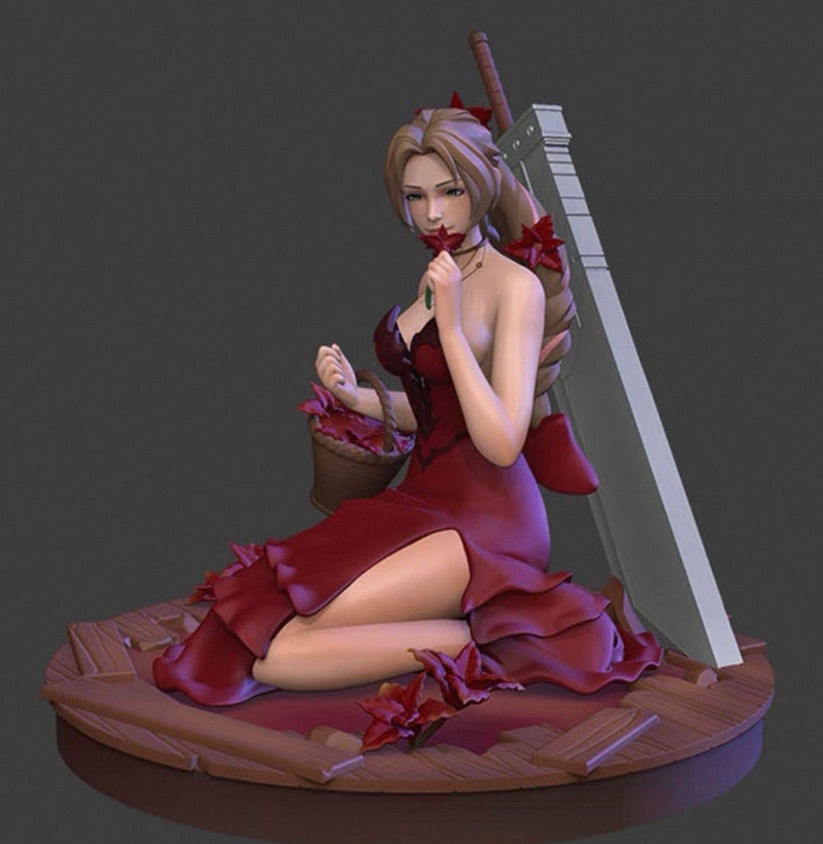 2025-25 秋冬新作  ハイブランドの 1/8 エアリス・ゲインズ FF7 フィギュア 未塗装 ガレージキット その他