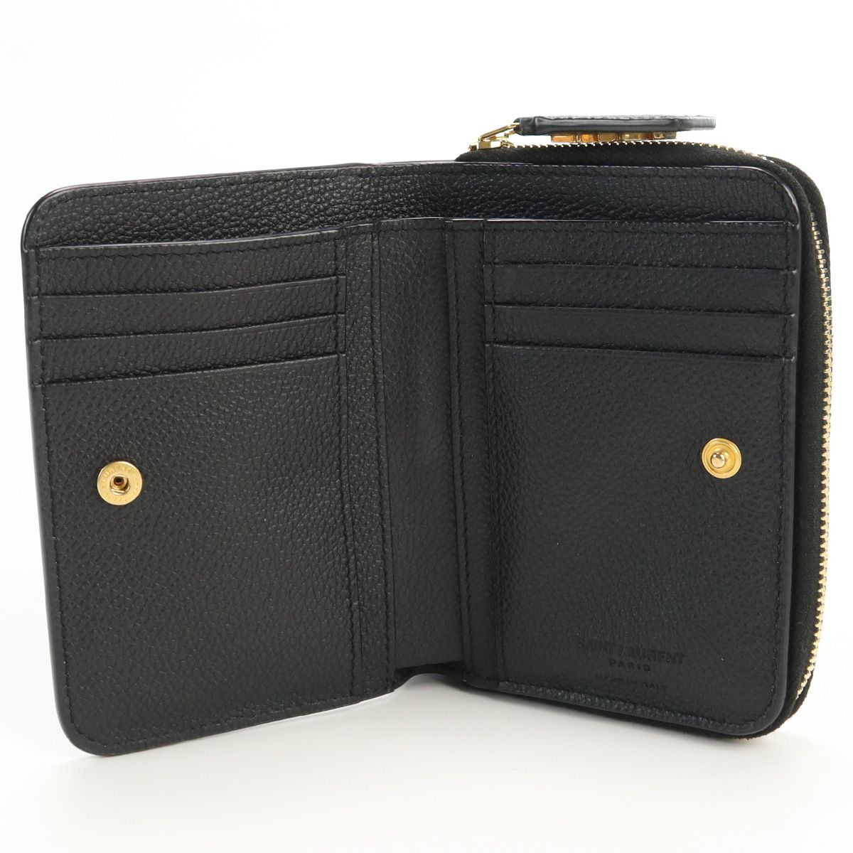 SAINT LAURENT サンローラン コンパクトジップウォレット 414661 二折 