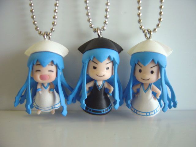 ♯Iul19DZイカ娘ミニイカ娘フィギュアマスコットでゲソS入全6種