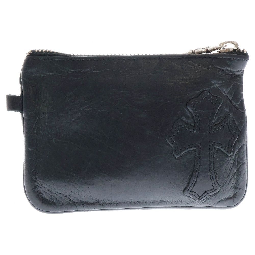 CHROME HEARTS クロムハーツ ZPR CHNG PURSE CRS チェンジパース クロスパッチ ダガージップ コインケース ブラック