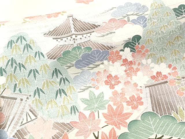 平和屋着物○訪問着 駒刺繍 飛鳥花器文 暈し染め 金彩 鬼