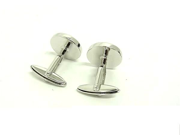 dunhill ダンヒル SV925 カフスボタン カフスリンクス ビジネス 紳士 シルバー系×ネイビー系 BJ6501 冠婚葬祭 結婚式 葬式