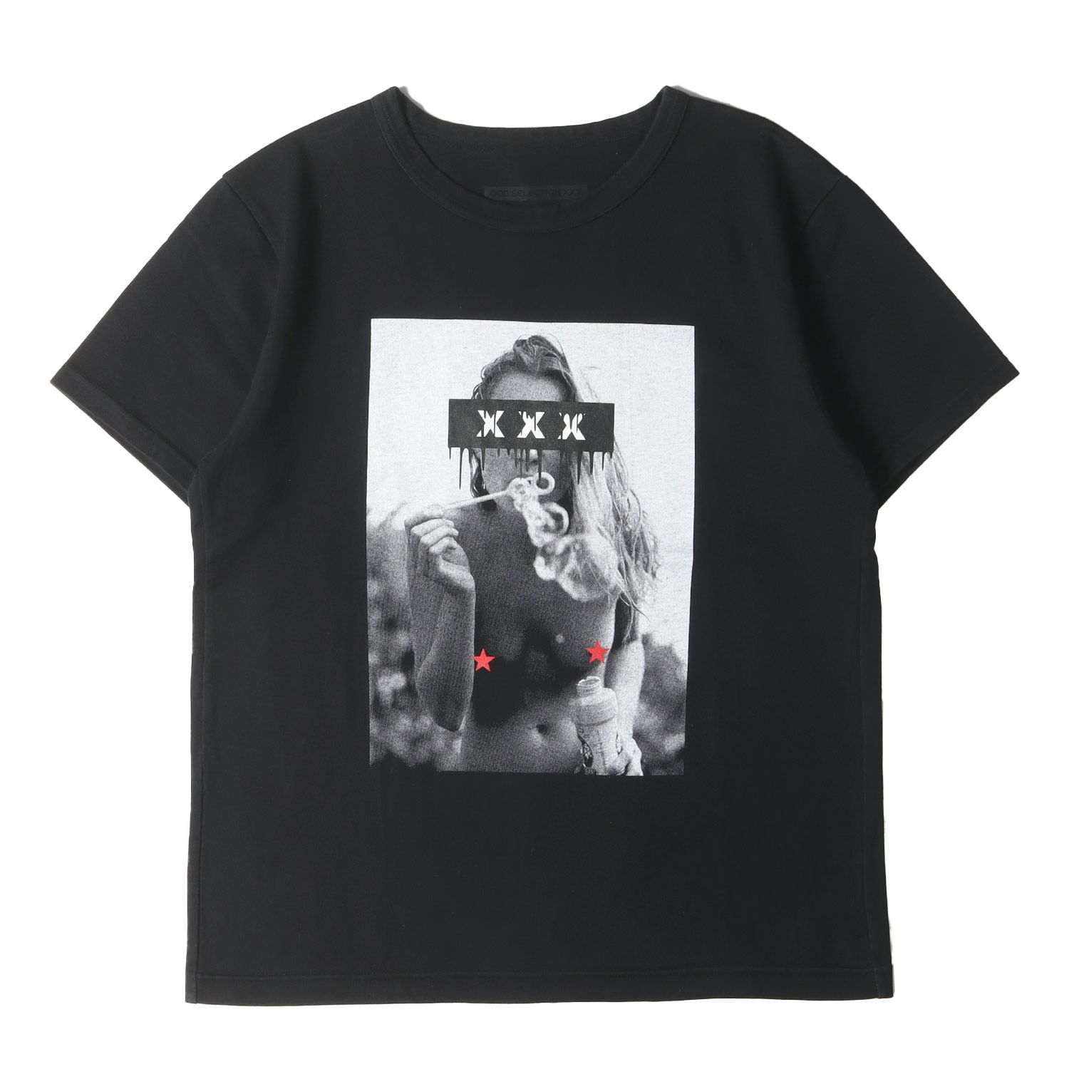 GOD SELECTION XXX ゴッド セレクション トリプルエックス Tシャツ サイズ L | ヌードレディー フォト ヘビー クルーネック Tシャツ | ブラック 黒 | トップス カットソー 半袖 メンズ