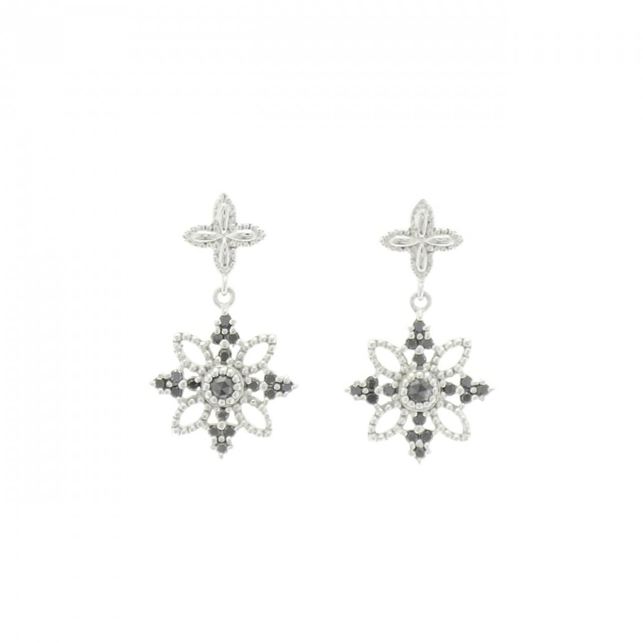 k18WGピアス エメラルド0.24ct ダイヤモンド0.04ct フォリフォリ ダイヤモンド/0.04ct 0.04ct クローバーデザイン
