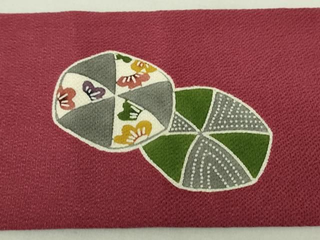 平和屋着物○人間国宝 芹沢圭介一番弟子 下平清人 九寸名古屋帯 花鞠文  