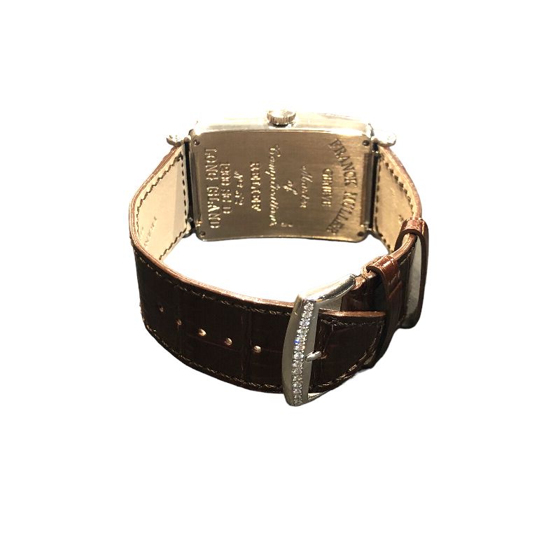 フランク・ミュラー FRANCK MULLER ロングアイランド 1200SCD ブラック 18KWG/革ベルト 自動巻き メンズ 腕時計