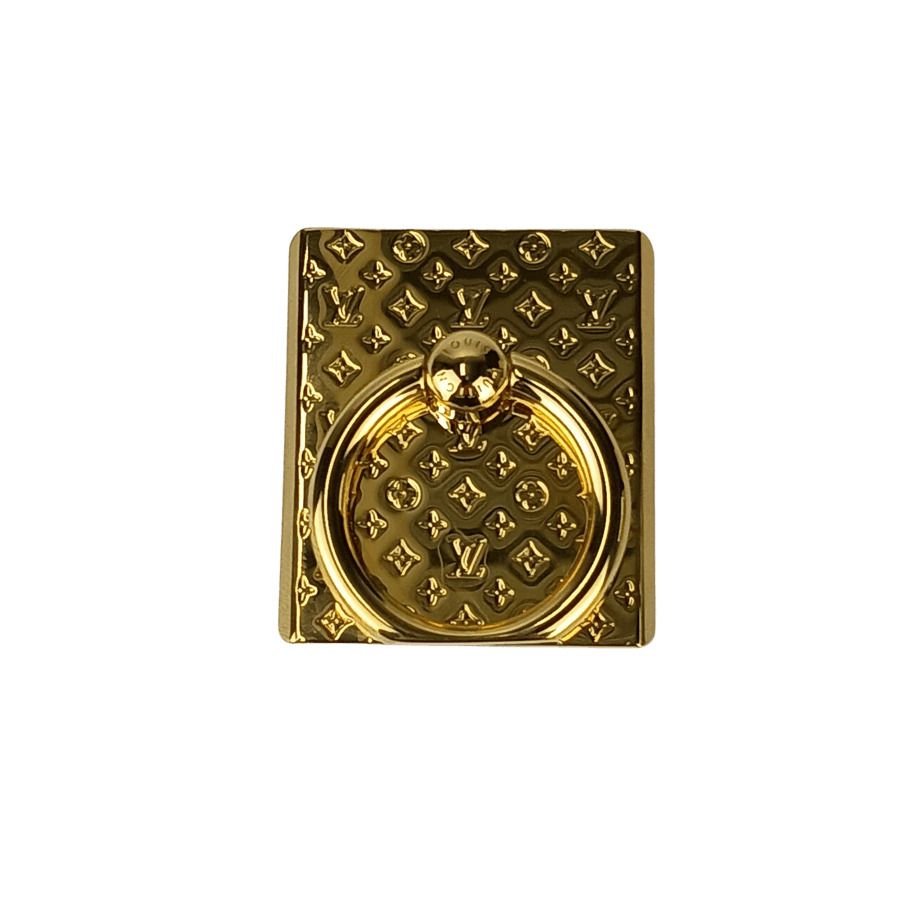 LOUIS VUITTON ルイヴィトン スマホリング サポート テレフォン ナノグラム M64868 ゴールド メタル ユニセックス モノグラム