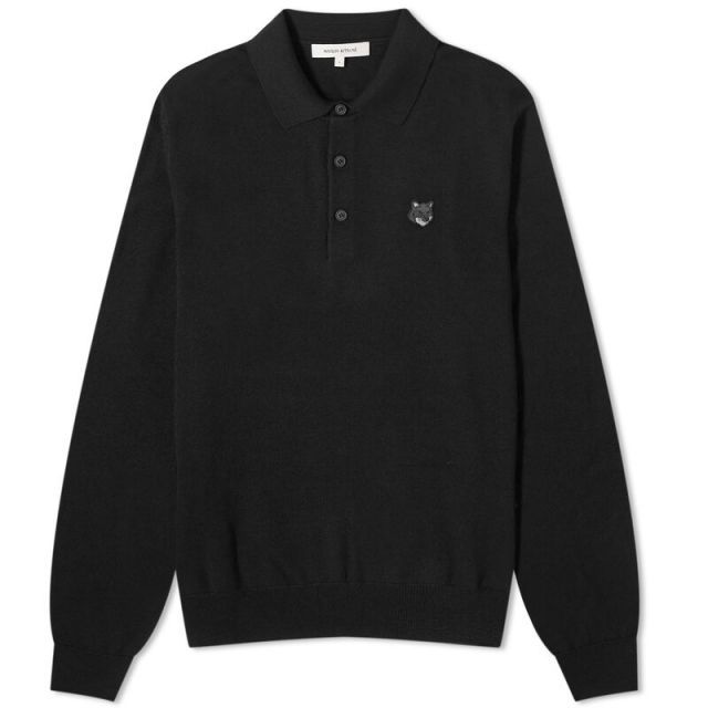 617 MAISON KITSUNE メゾンキツネ ポロシャツ ブラック 定番✨ セール】BOLD FOX HEAD PATCH COMFORT POLO（ポロシャツ