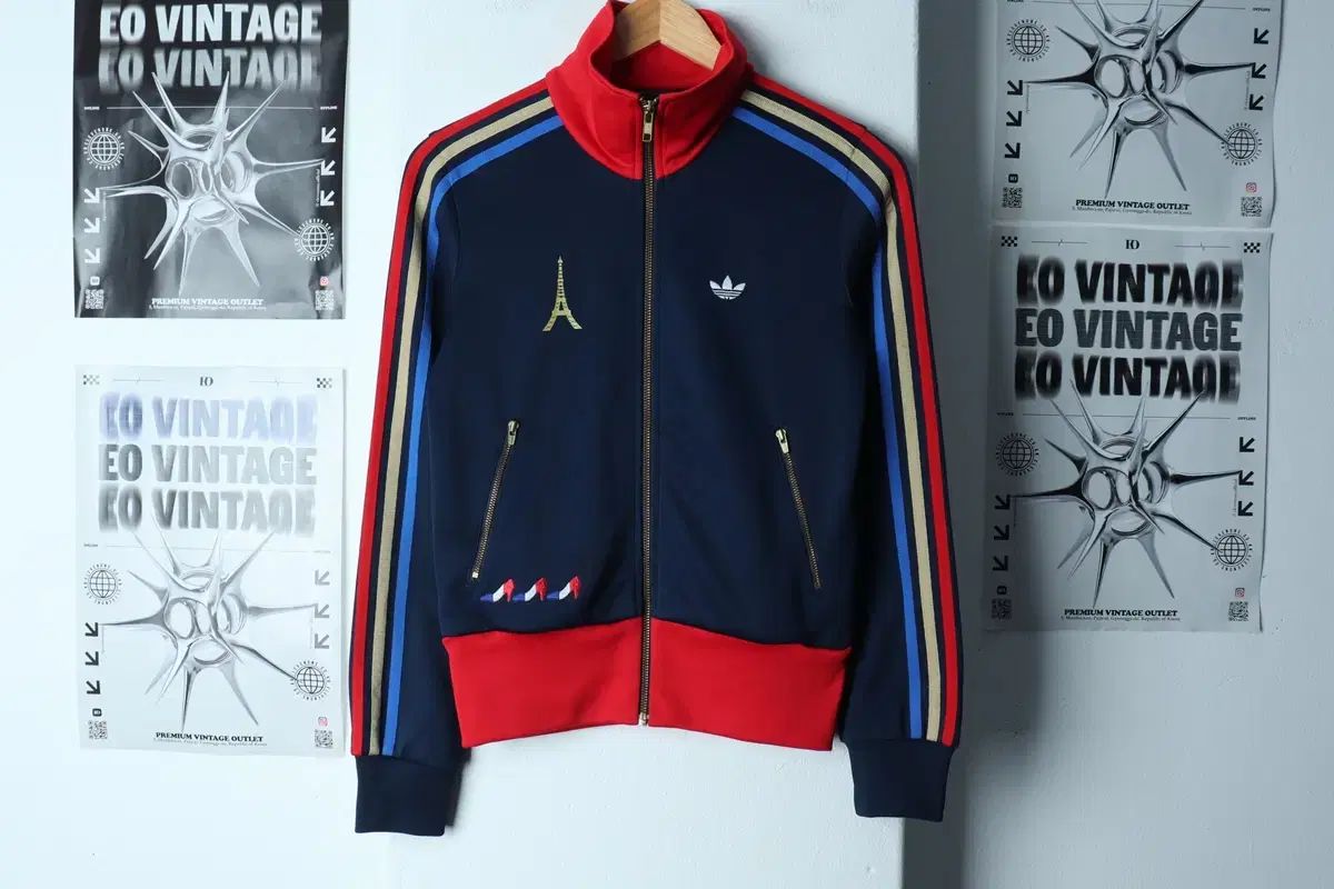 W S アディダス ジップアップ ジャージ トラックジャージ パリ バード -154D9