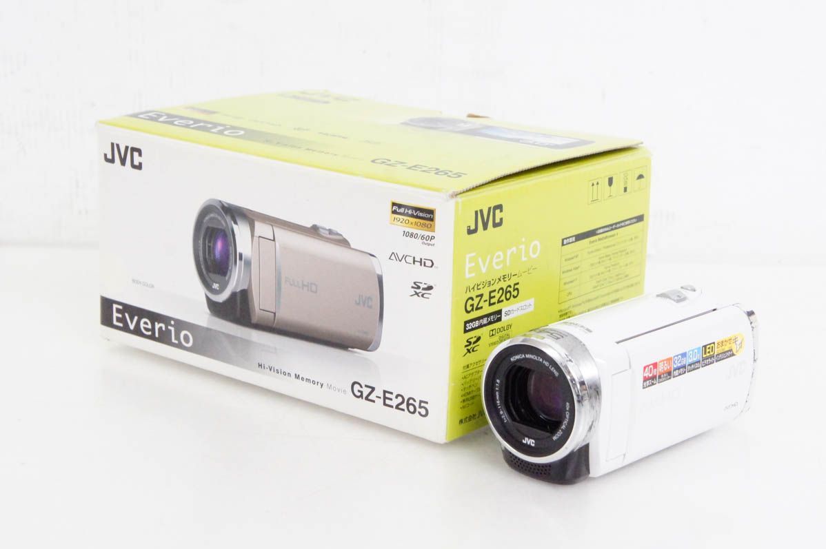 ビクター エブリオ Victor・JVC GZ-E265-W フルセット【美品】 中古