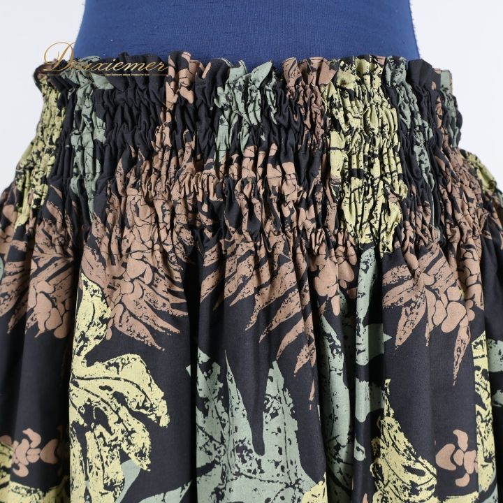 ハレクーアイレア】ブラウン パウスカート 幾何学模様