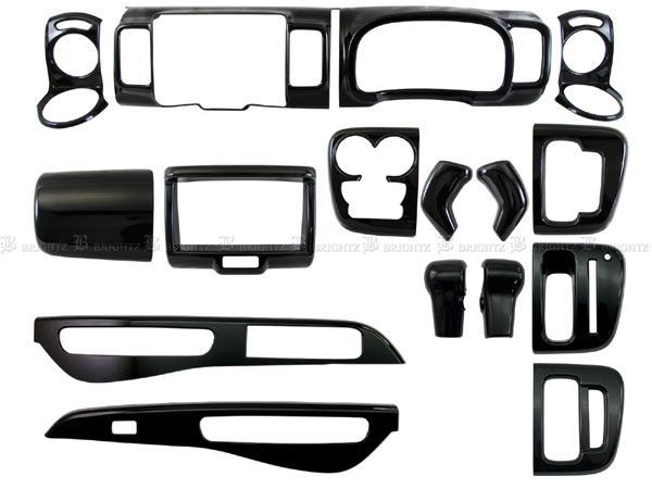 エブリイバン DA17V インテリアパネルセット 16PC ピアノブラック