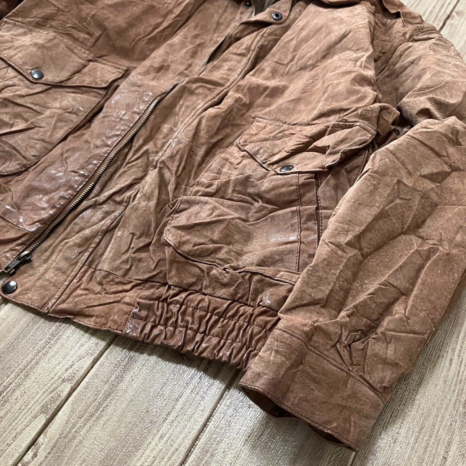 WINDBREAKER ウインドブレーカー レザージャケット 革ジャン XL 