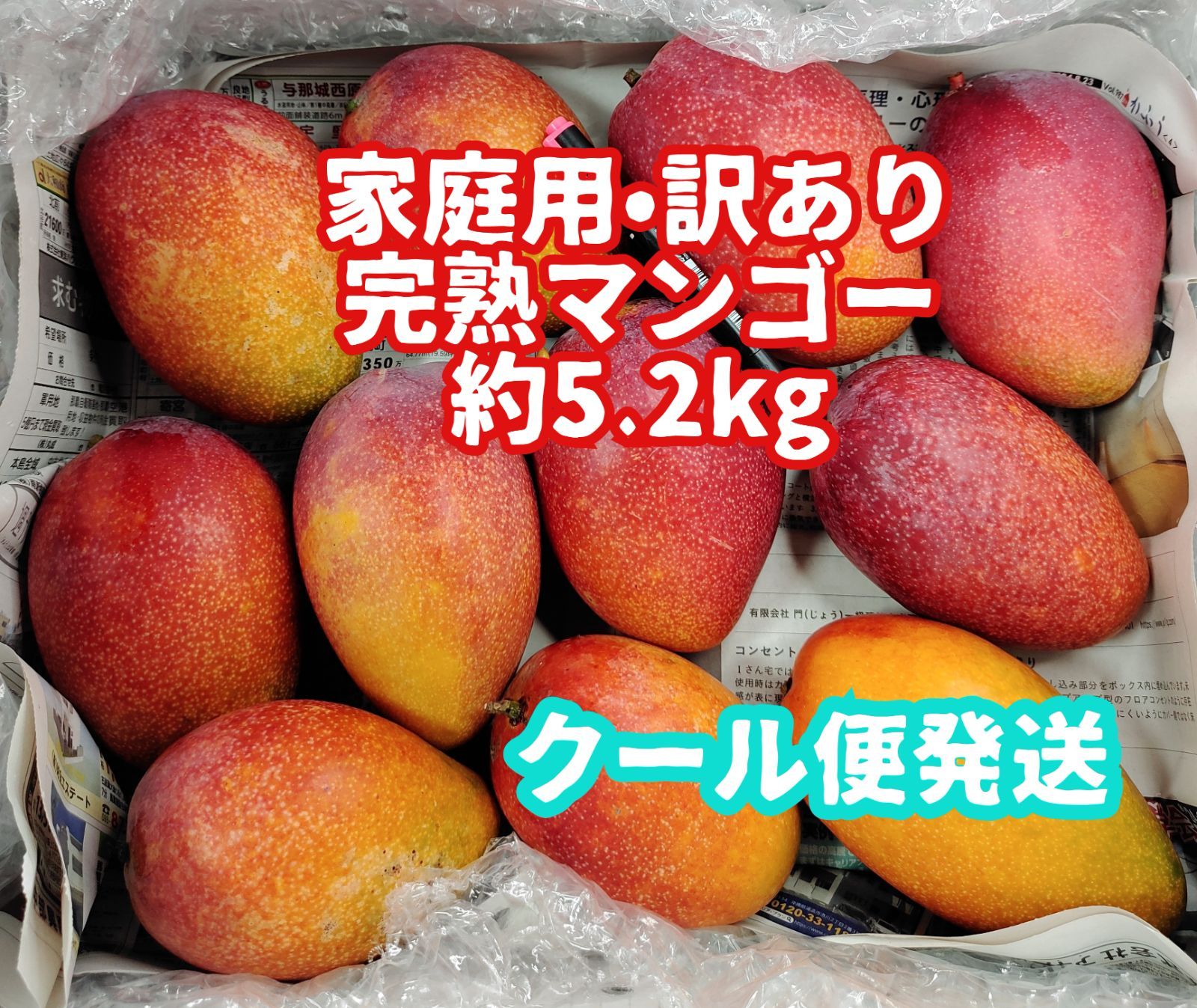 ◉家庭用•訳あり 7◉ 約5.2kg 沖縄産 完熟マンゴー（アップル